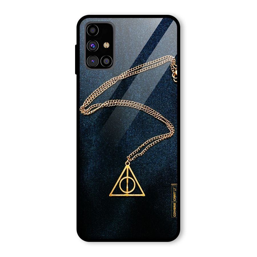 Golden Chain Glass Back Case for Galaxy M31s