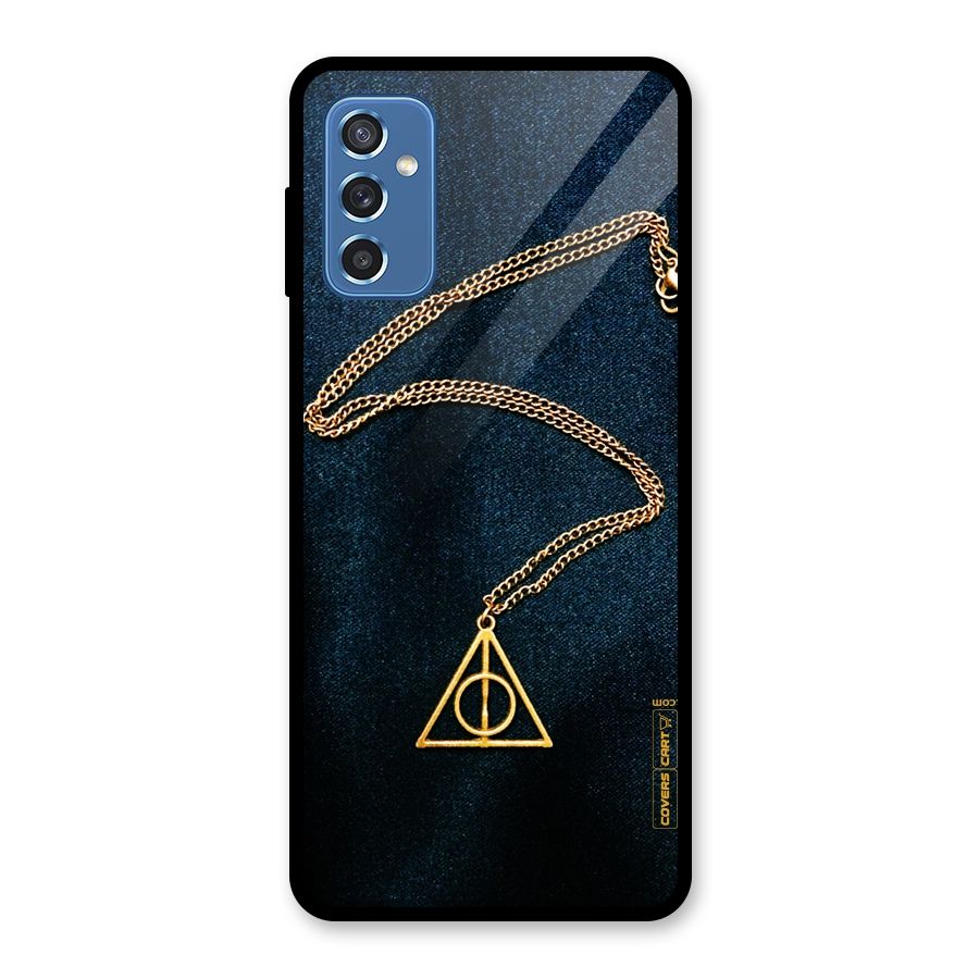 Golden Chain Glass Back Case for Galaxy M52 5G