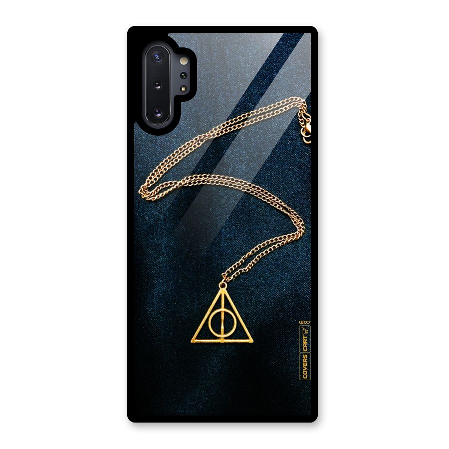Golden Chain Glass Back Case for Galaxy Note 10 Plus