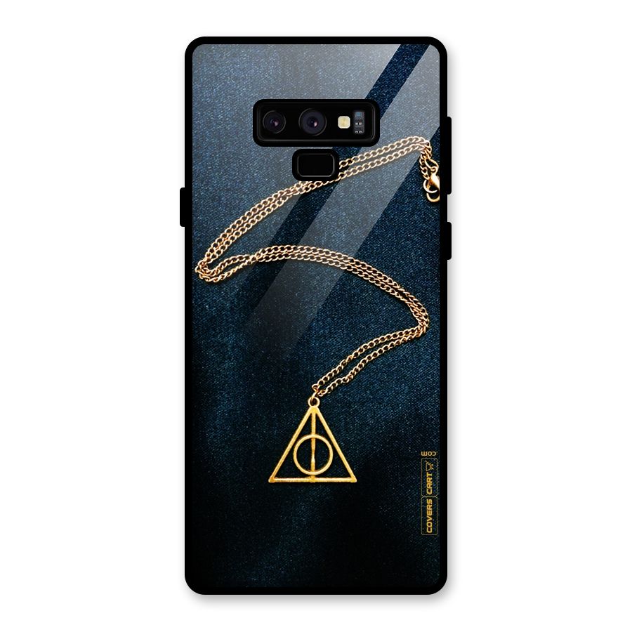 Golden Chain Glass Back Case for Galaxy Note 9