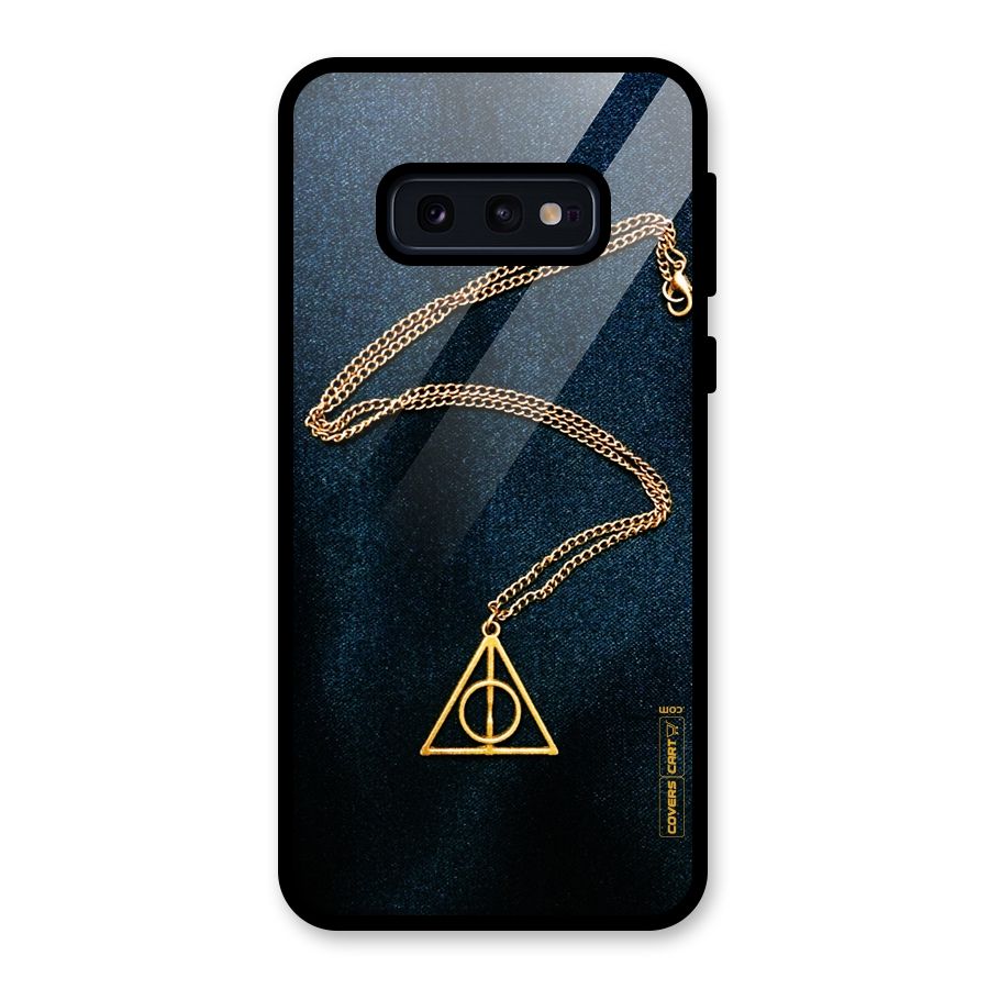 Golden Chain Glass Back Case for Galaxy S10e