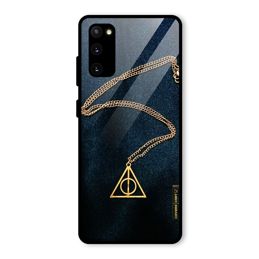 Golden Chain Glass Back Case for Galaxy S20 FE 5G