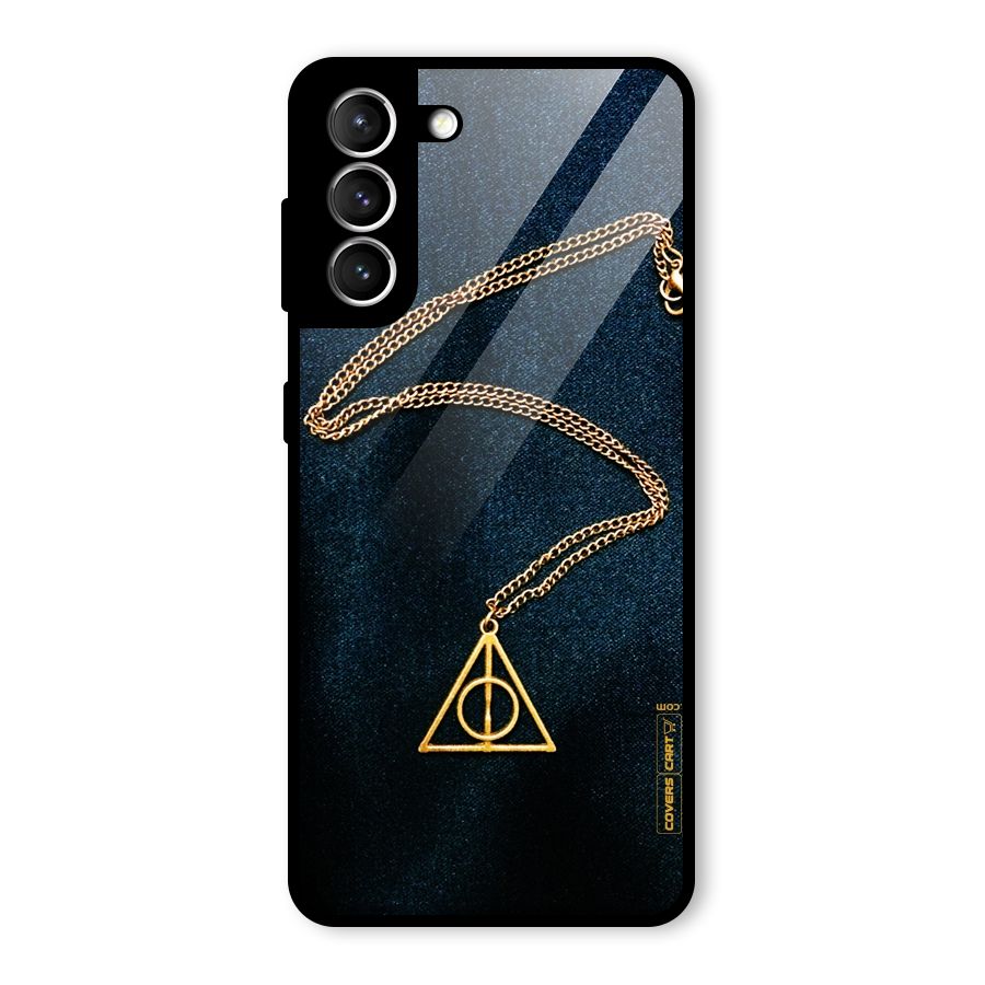 Golden Chain Glass Back Case for Galaxy S21 5G