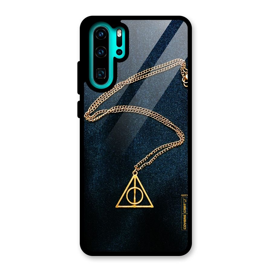 Golden Chain Glass Back Case for Huawei P30 Pro