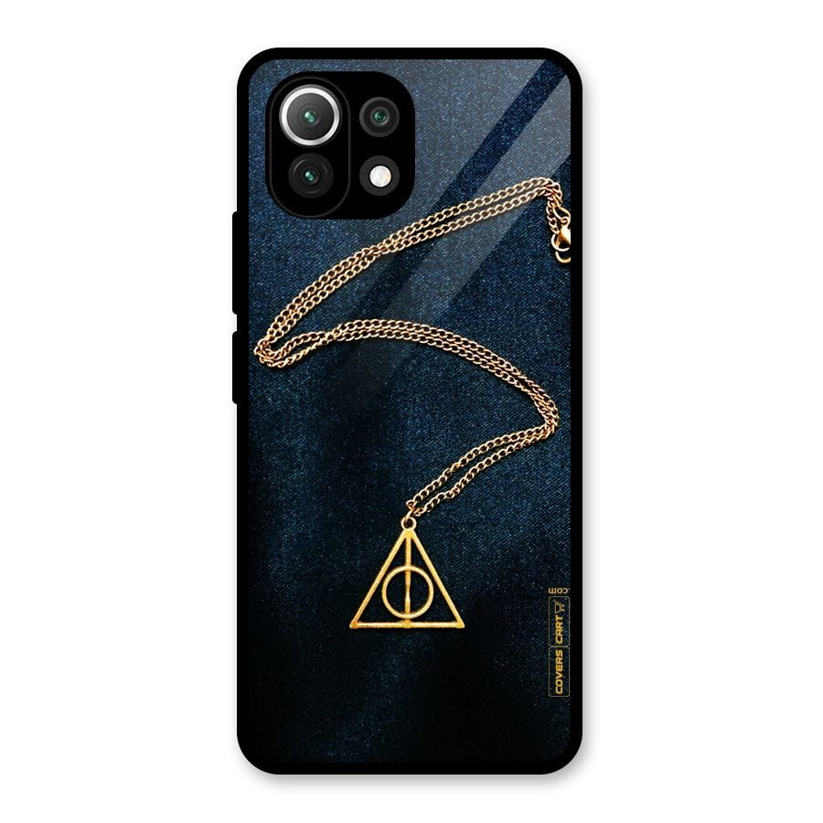 Golden Chain Glass Back Case for Mi 11 Lite
