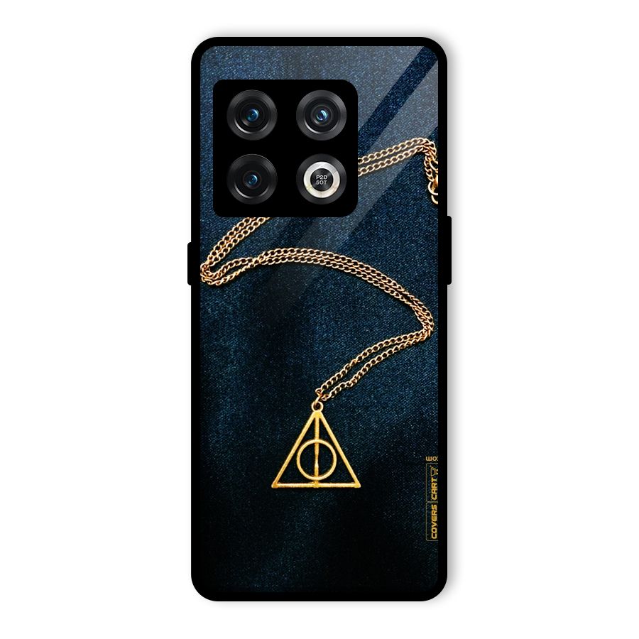 Golden Chain Glass Back Case for OnePlus 10 Pro 5G