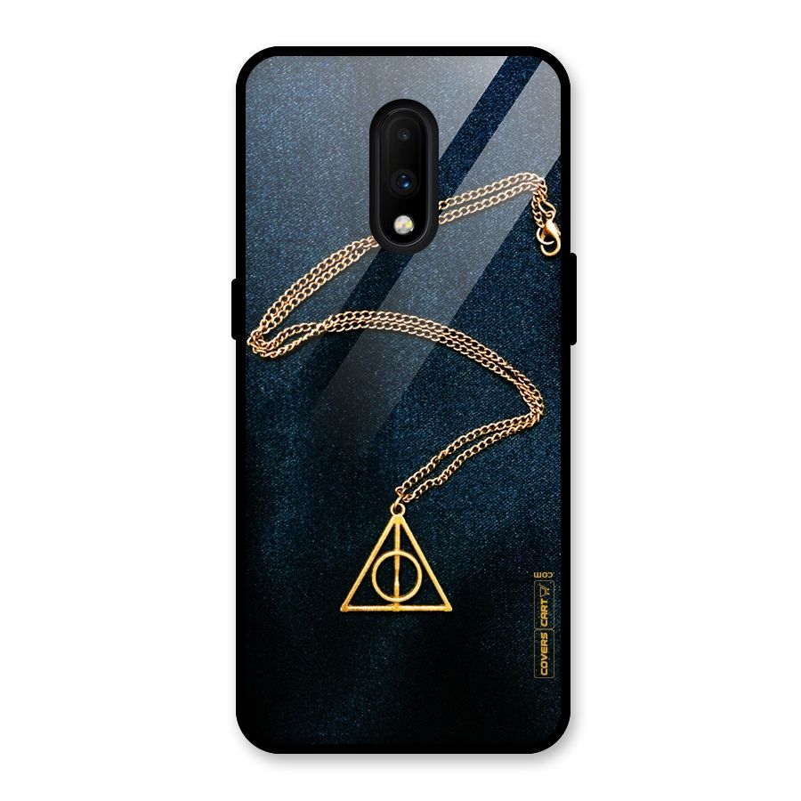 Golden Chain Glass Back Case for OnePlus 7