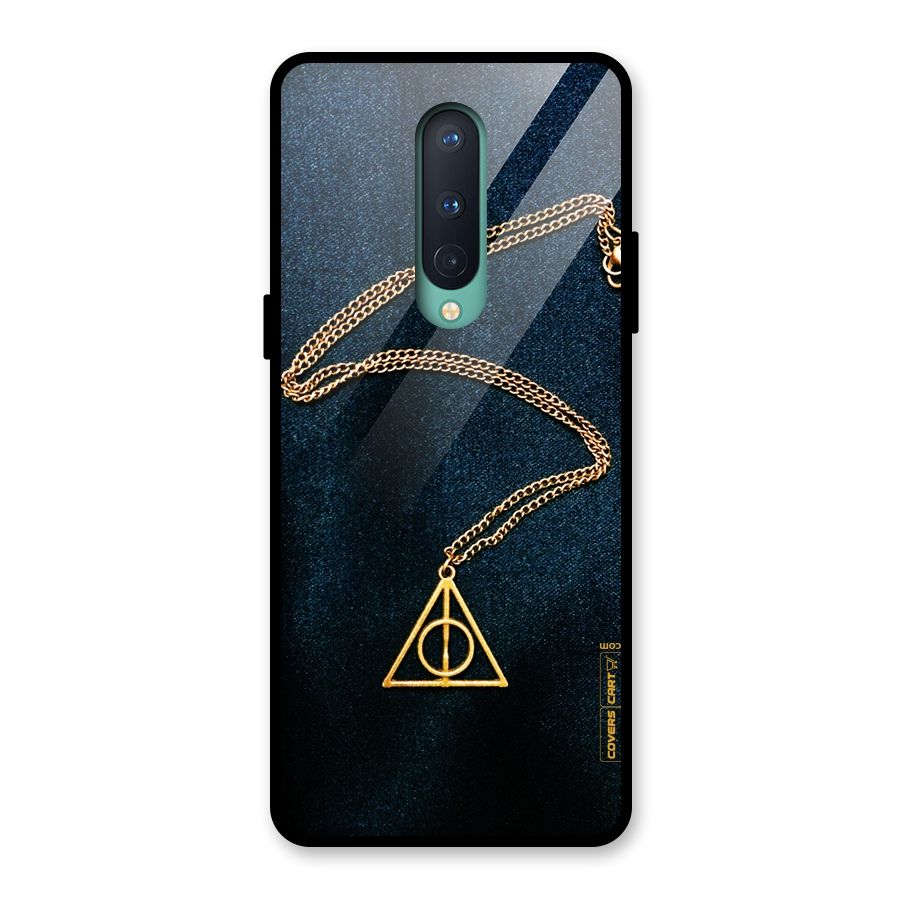 Golden Chain Glass Back Case for OnePlus 8
