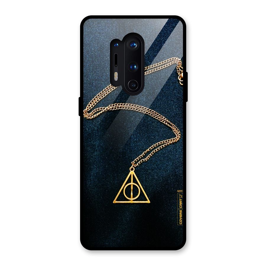 Golden Chain Glass Back Case for OnePlus 8 Pro