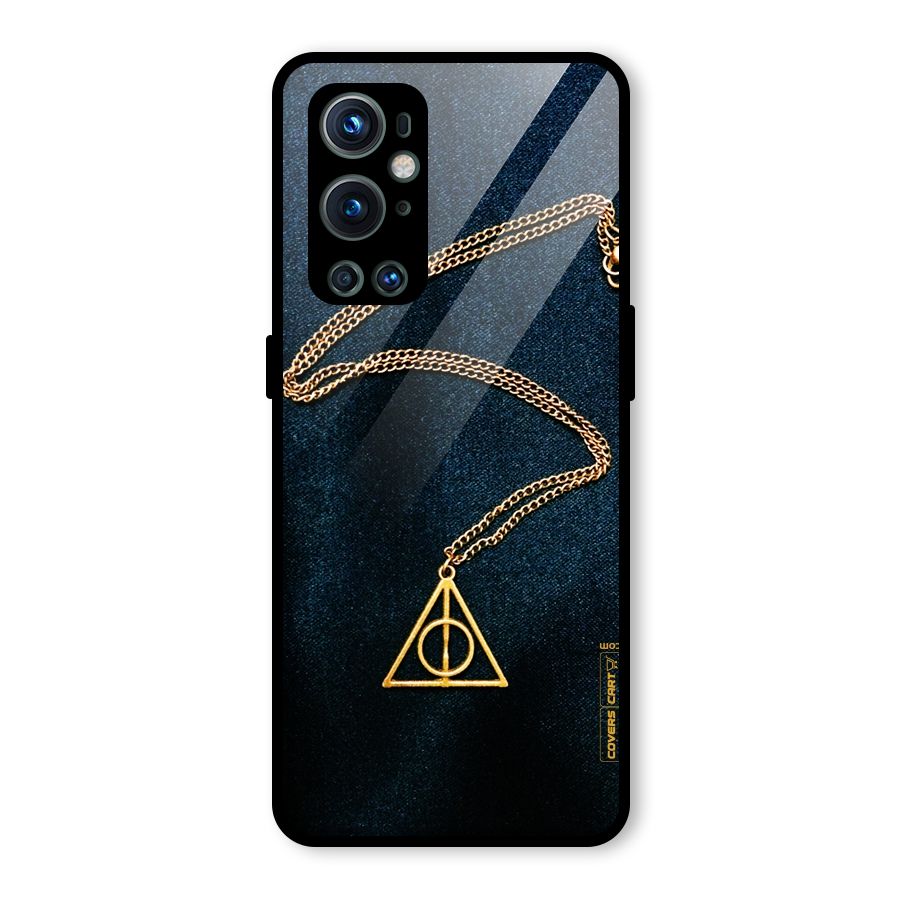 Golden Chain Glass Back Case for OnePlus 9 Pro