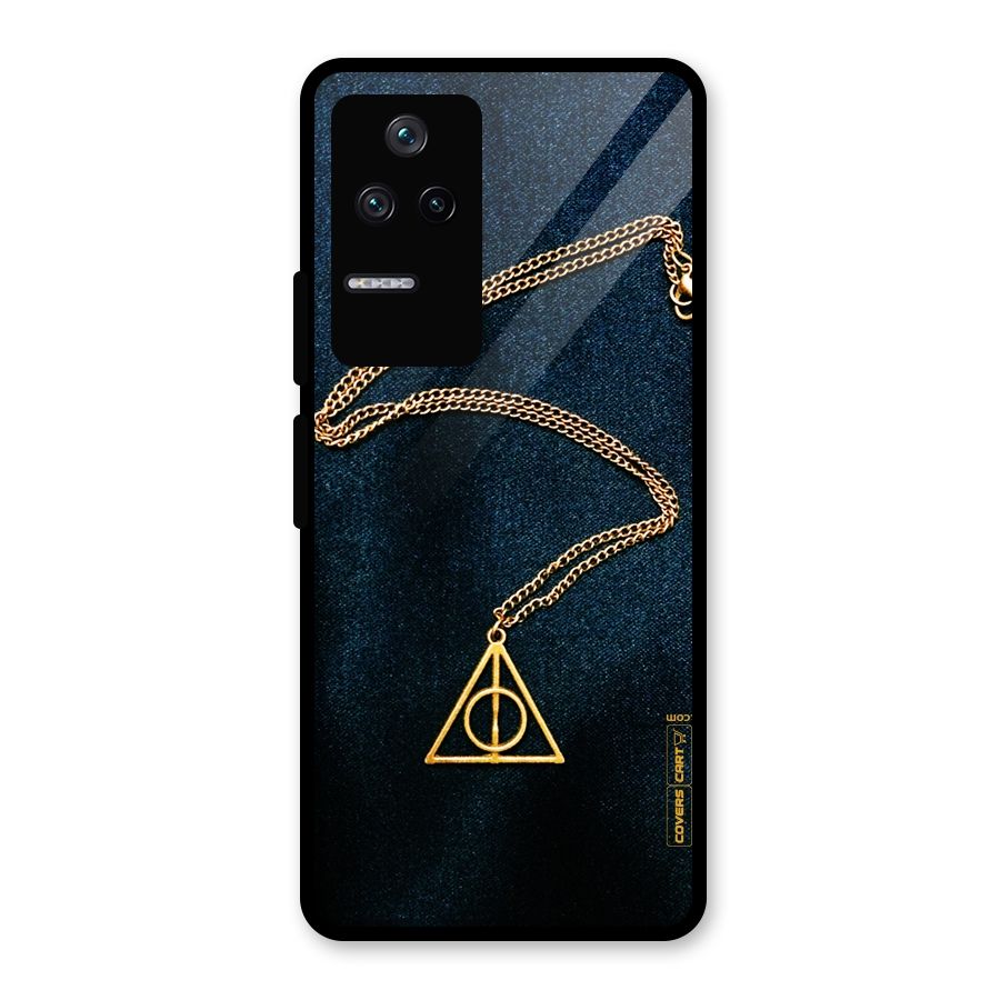 Golden Chain Glass Back Case for Poco F4 5G