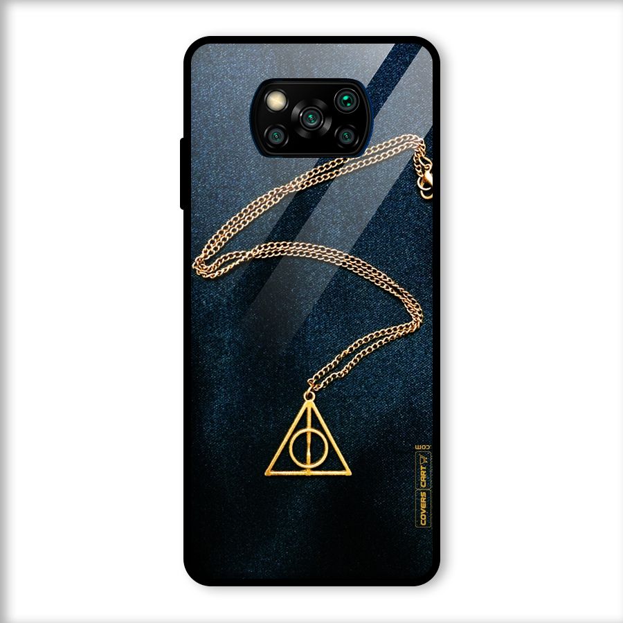 Golden Chain Glass Back Case for Poco X3