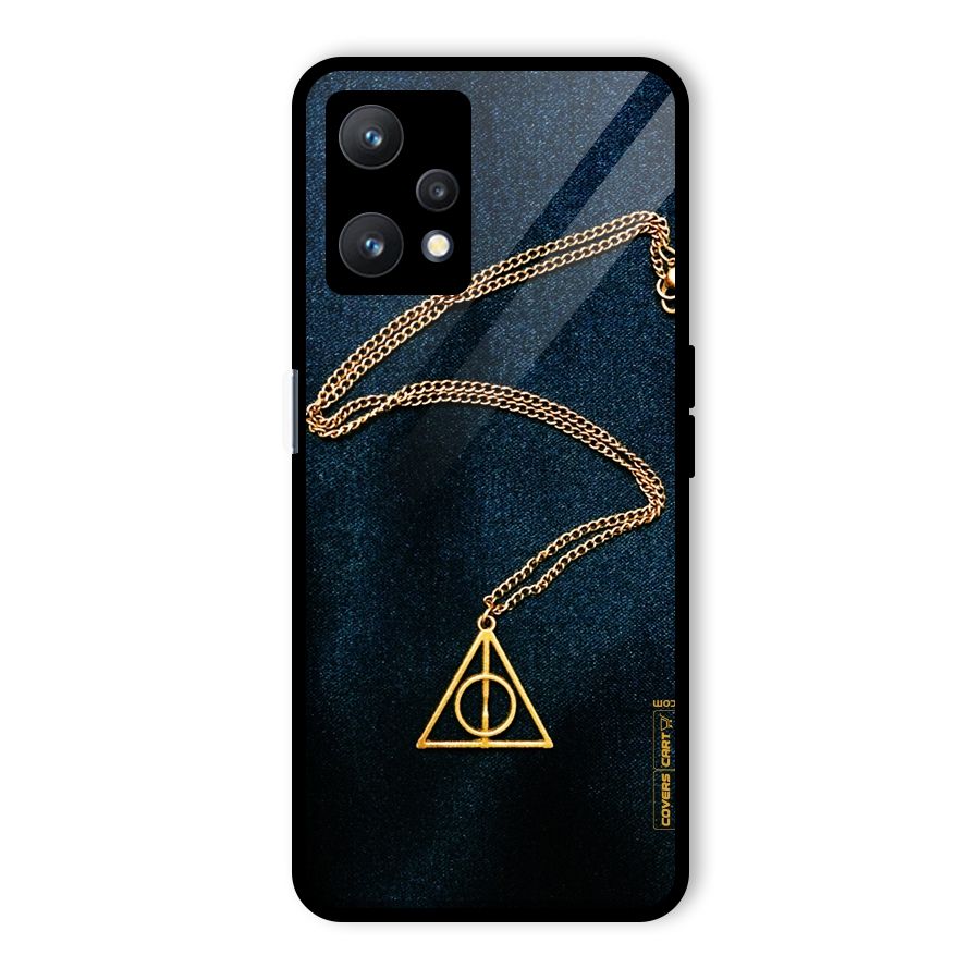 Golden Chain Glass Back Case for Realme 9 Pro 5G