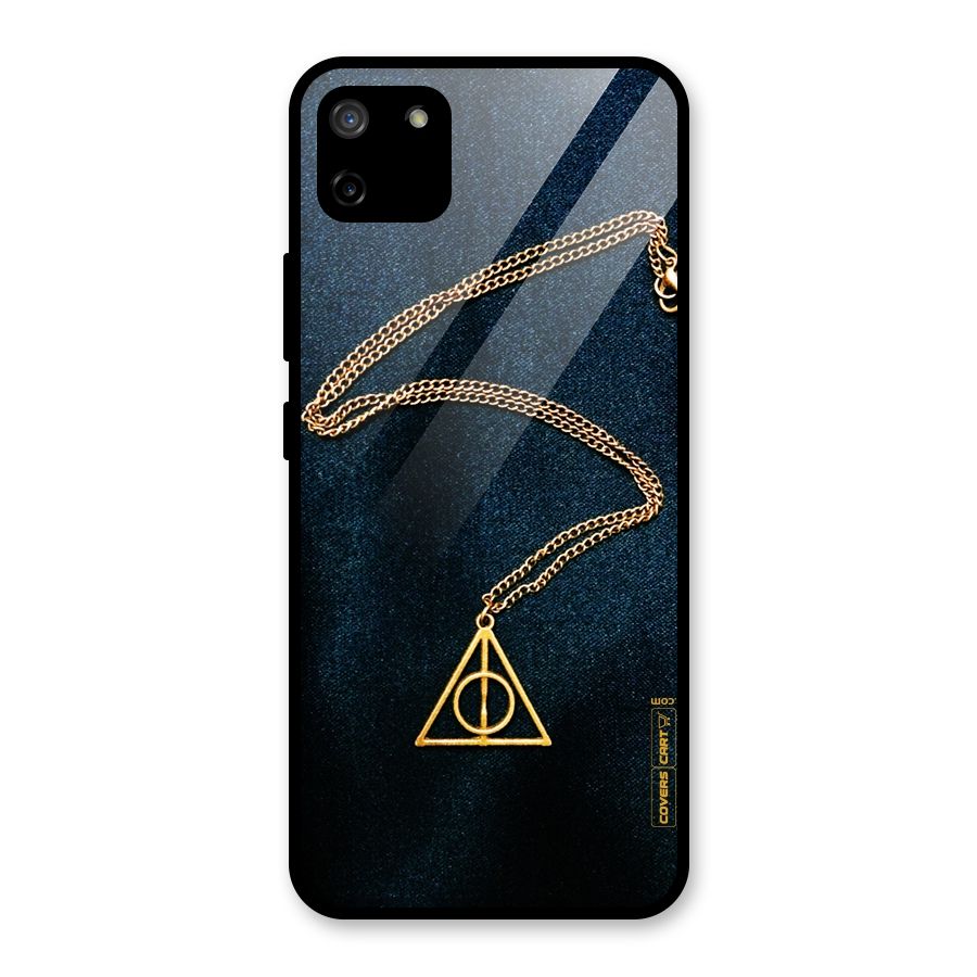Golden Chain Glass Back Case for Realme C11