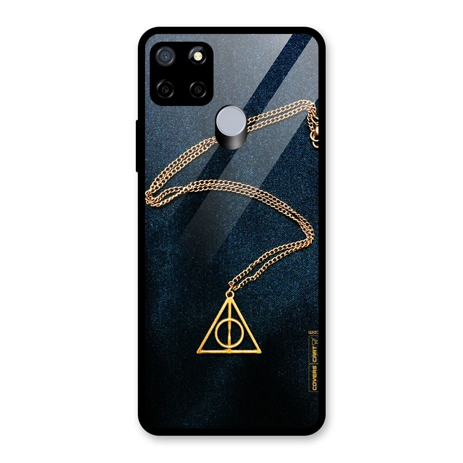 Golden Chain Glass Back Case for Realme Narzo 20