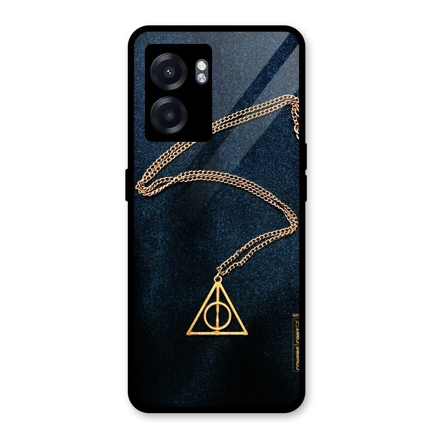 Golden Chain Glass Back Case for Realme Narzo 50 5G