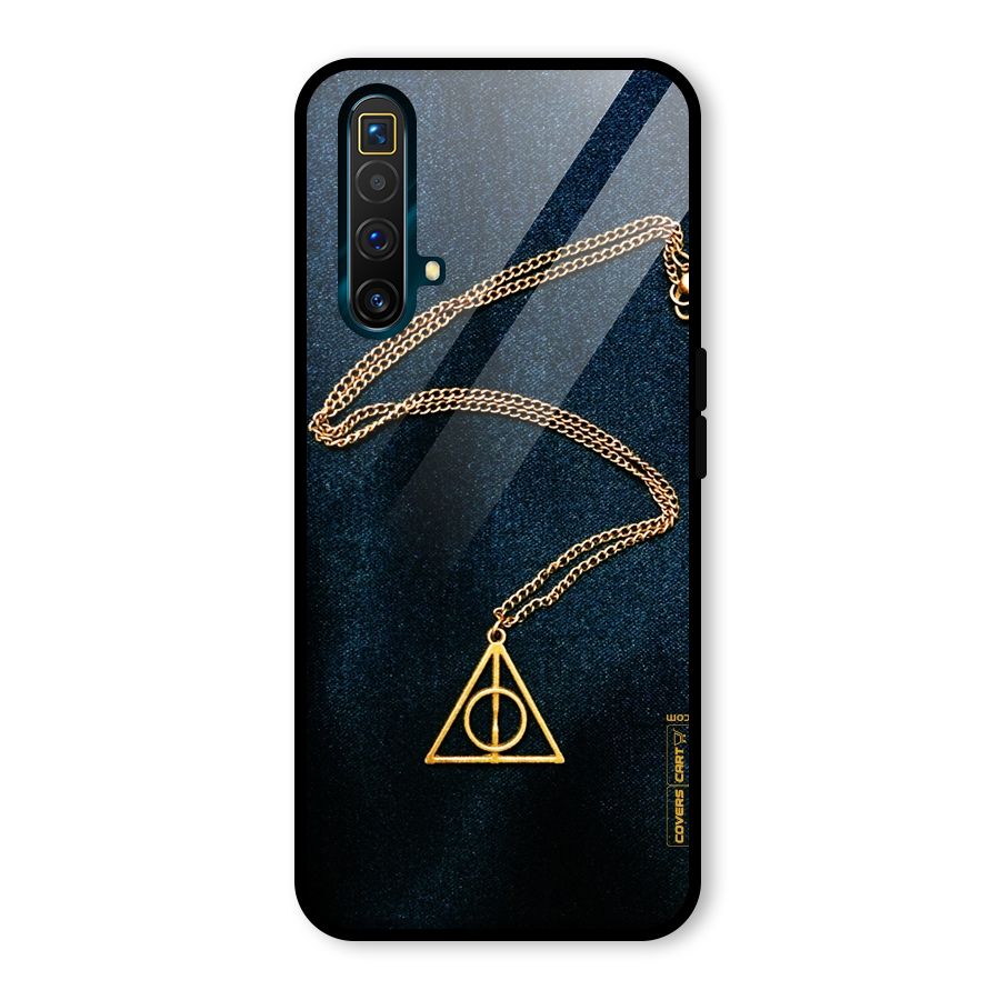 Golden Chain Glass Back Case for Realme X3