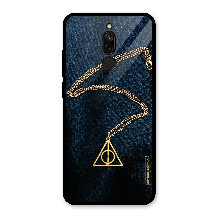 Golden Chain Glass Back Case for Redmi 8