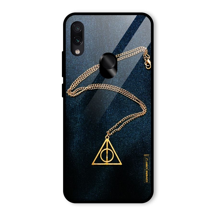 Golden Chain Glass Back Case for Redmi Note 7 Pro