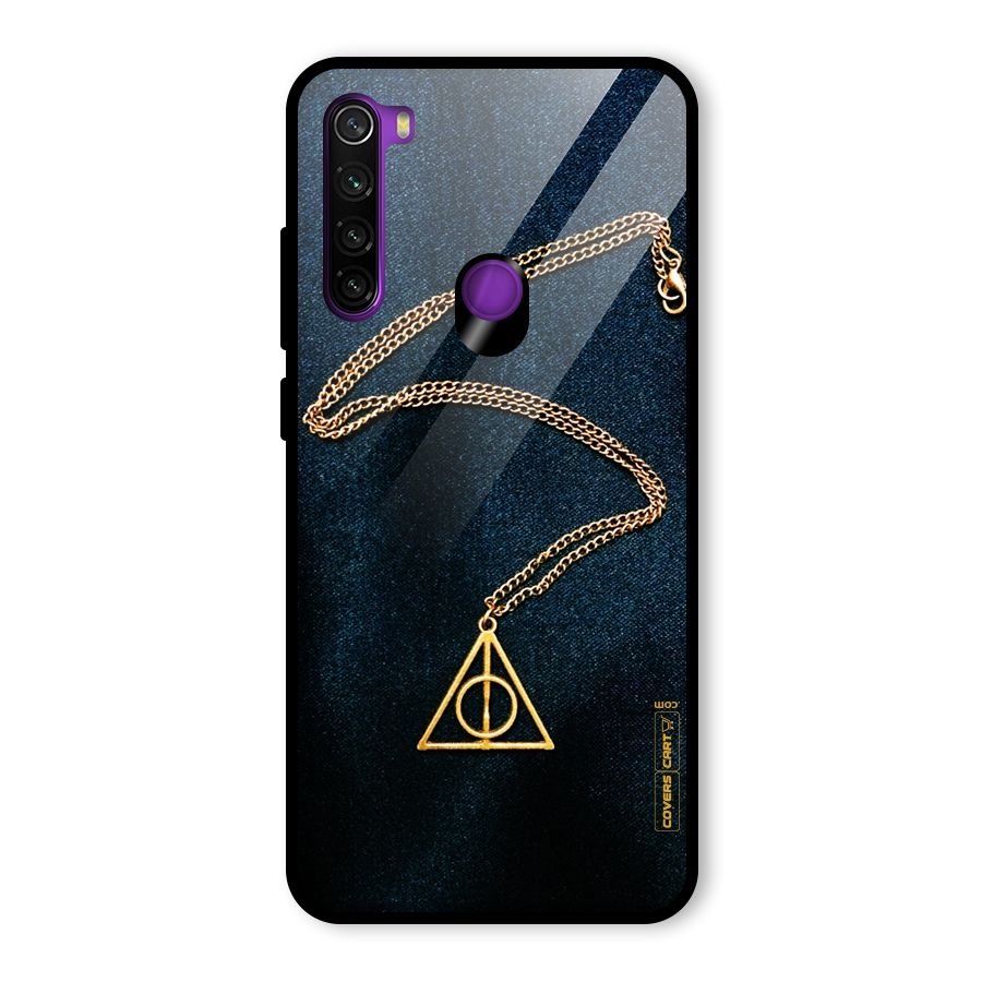 Golden Chain Glass Back Case for Redmi Note 8