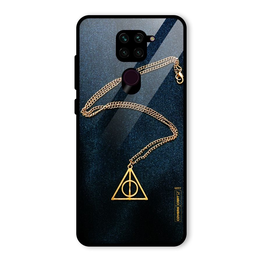 Golden Chain Glass Back Case for Redmi Note 9