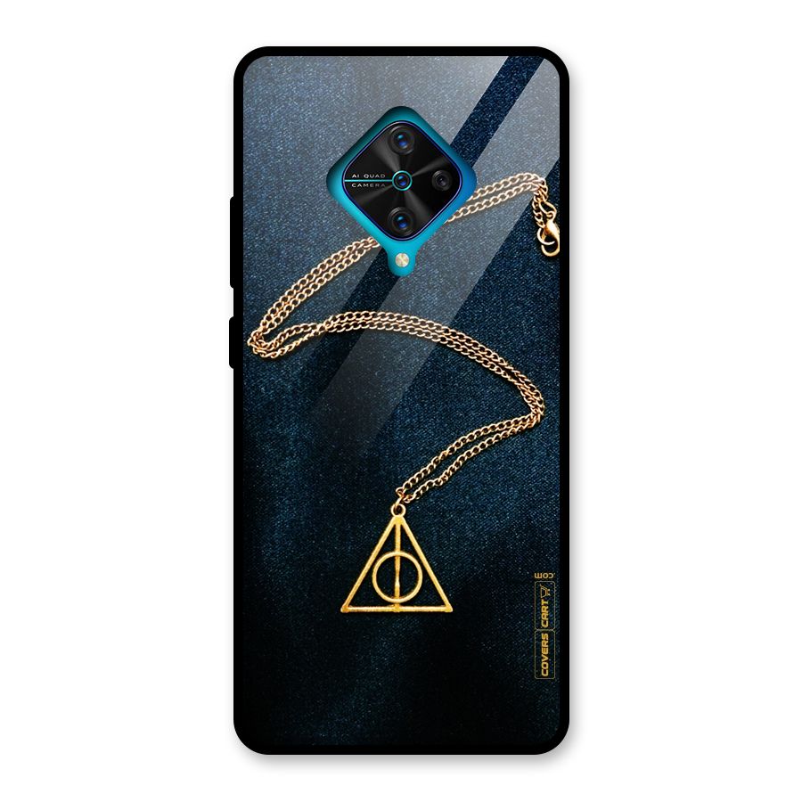 Golden Chain Glass Back Case for Vivo S1 Pro