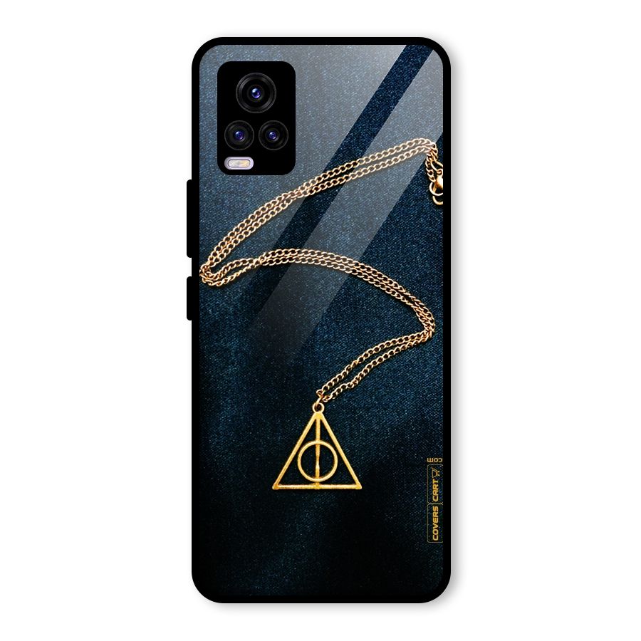 Golden Chain Glass Back Case for Vivo V20