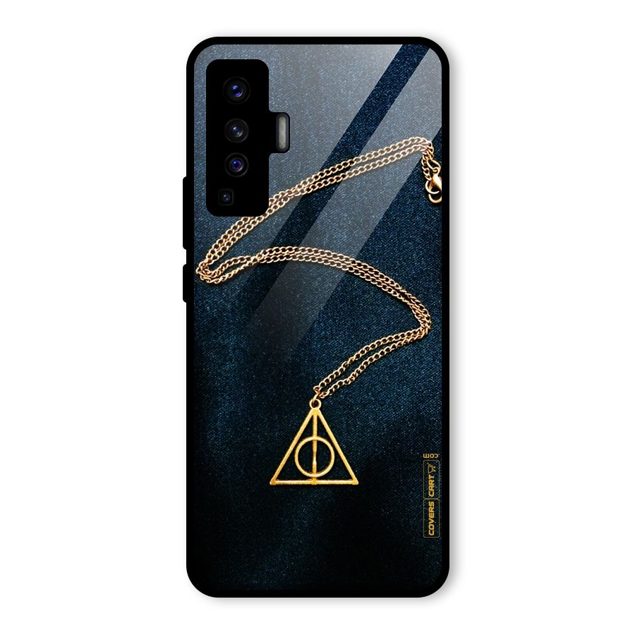 Golden Chain Glass Back Case for Vivo X50