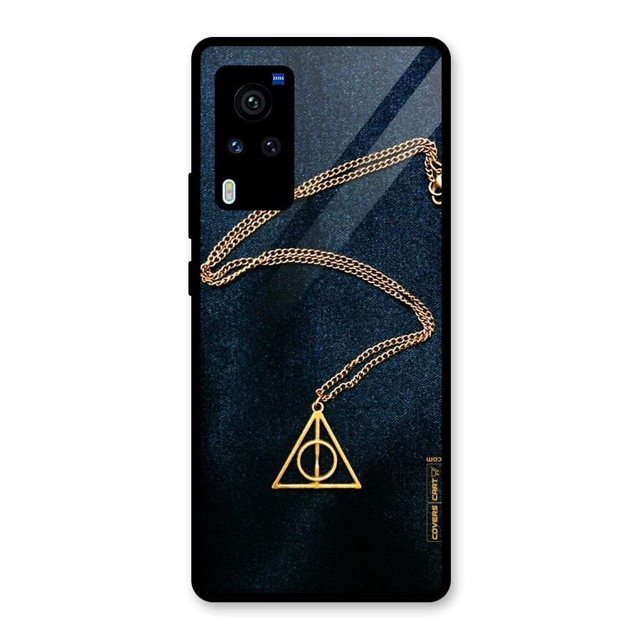 Golden Chain Glass Back Case for Vivo X60 Pro