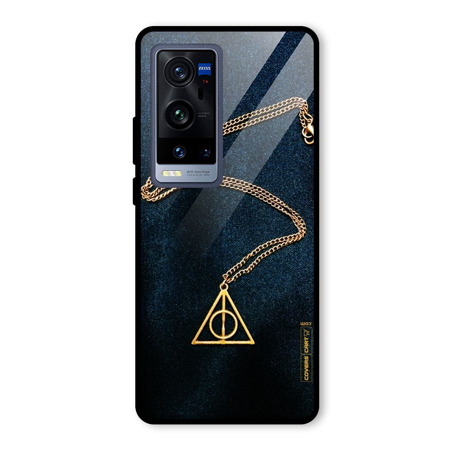 Golden Chain Glass Back Case for Vivo X60 Pro Plus