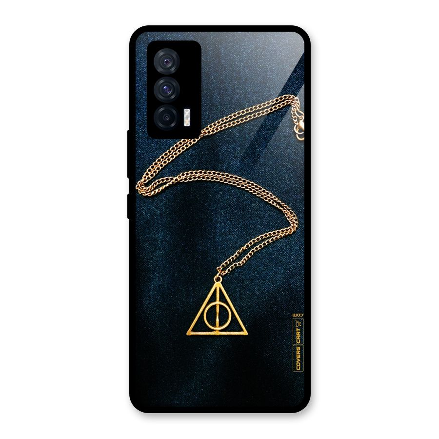 Golden Chain Glass Back Case for Vivo iQOO 7 5G