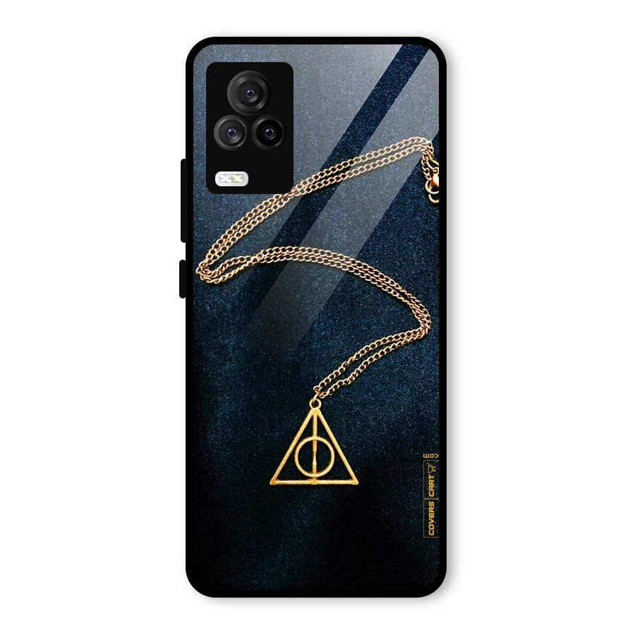 Golden Chain Glass Back Case for Vivo iQOO 7 Legend 5G