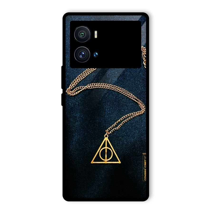 Golden Chain Glass Back Case for Vivo iQOO 9 Pro
