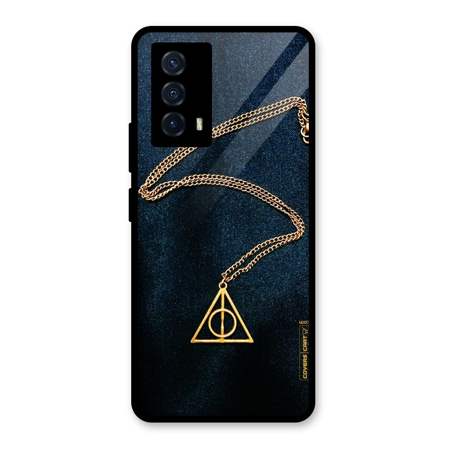 Golden Chain Glass Back Case for Vivo iQOO Z5