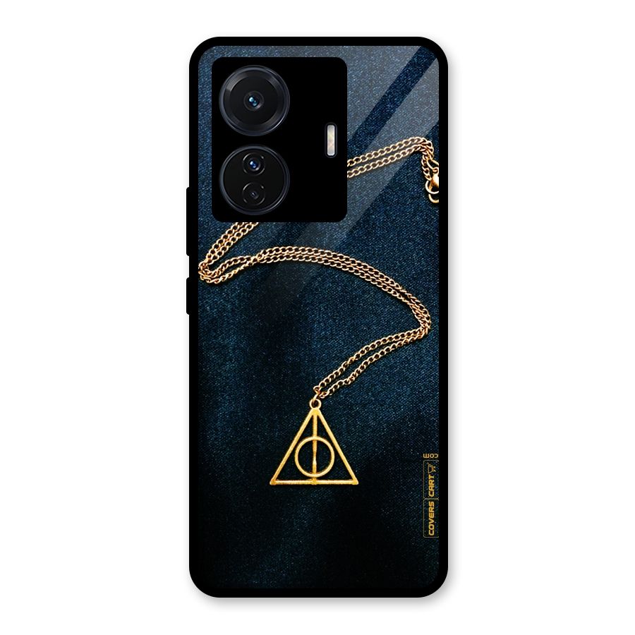 Golden Chain Glass Back Case for Vivo iQOO Z6 Pro