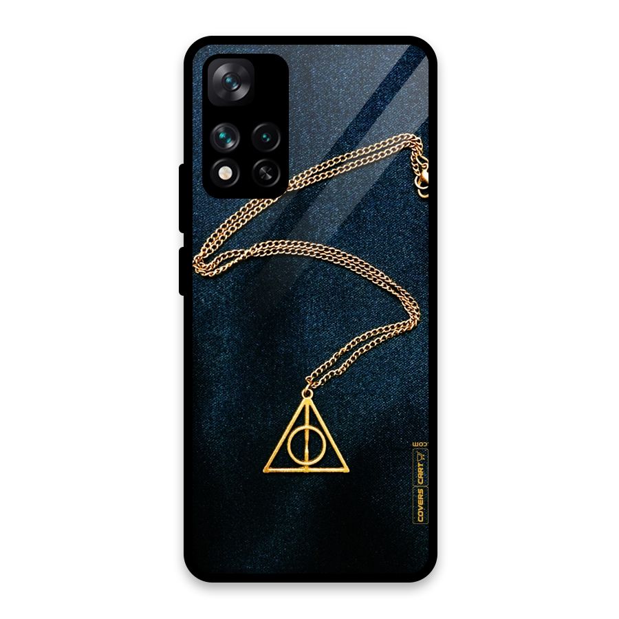 Golden Chain Glass Back Case for Xiaomi 11i HyperCharge 5G