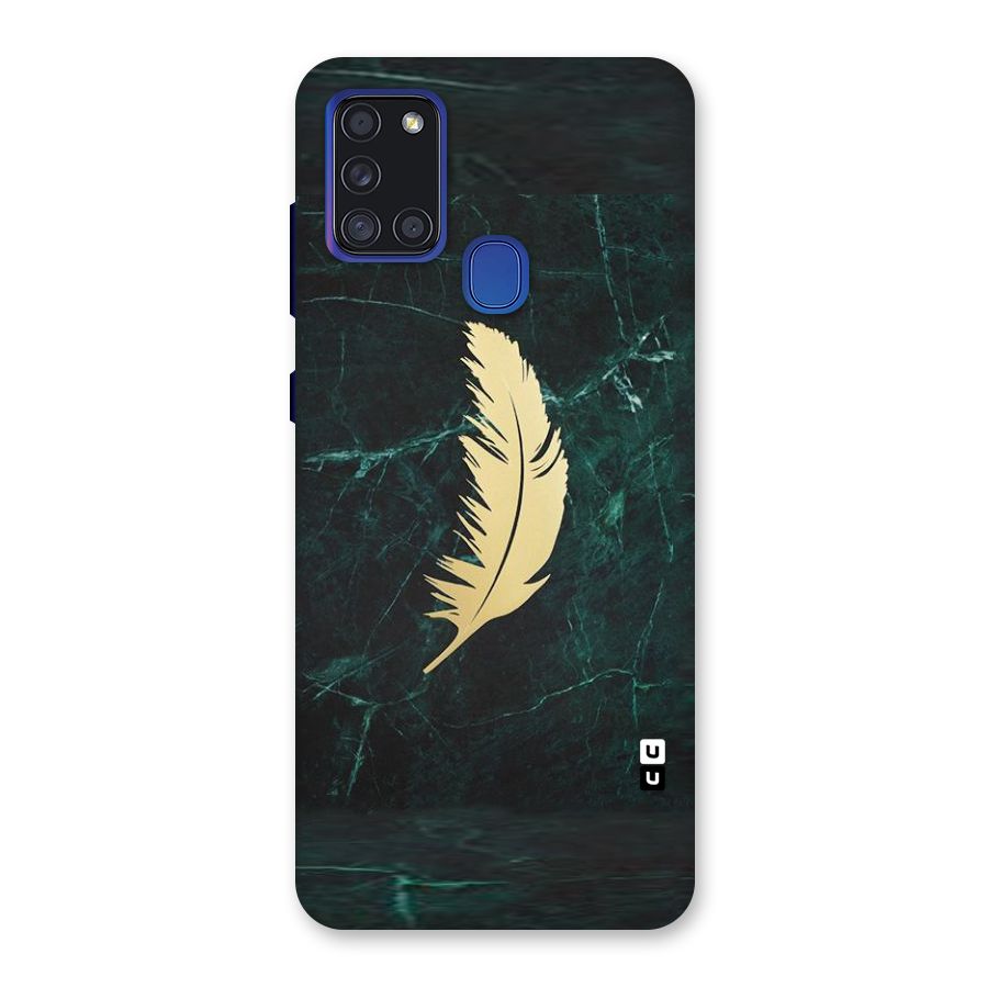 Golden Feather Back Case for Galaxy A21s