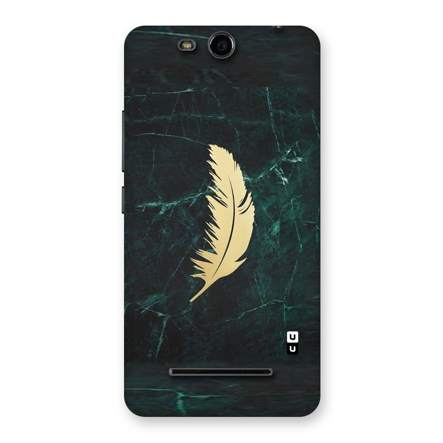 Golden Feather Back Case for Micromax Canvas Juice 3 Q392