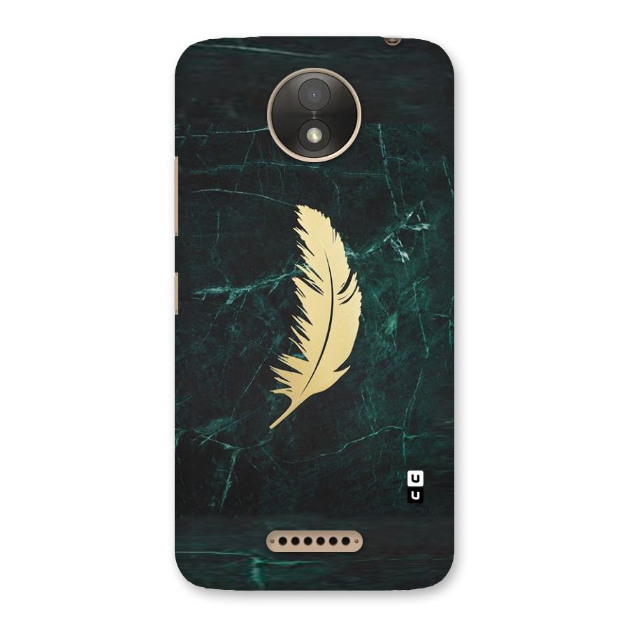 Golden Feather Back Case for Moto C Plus