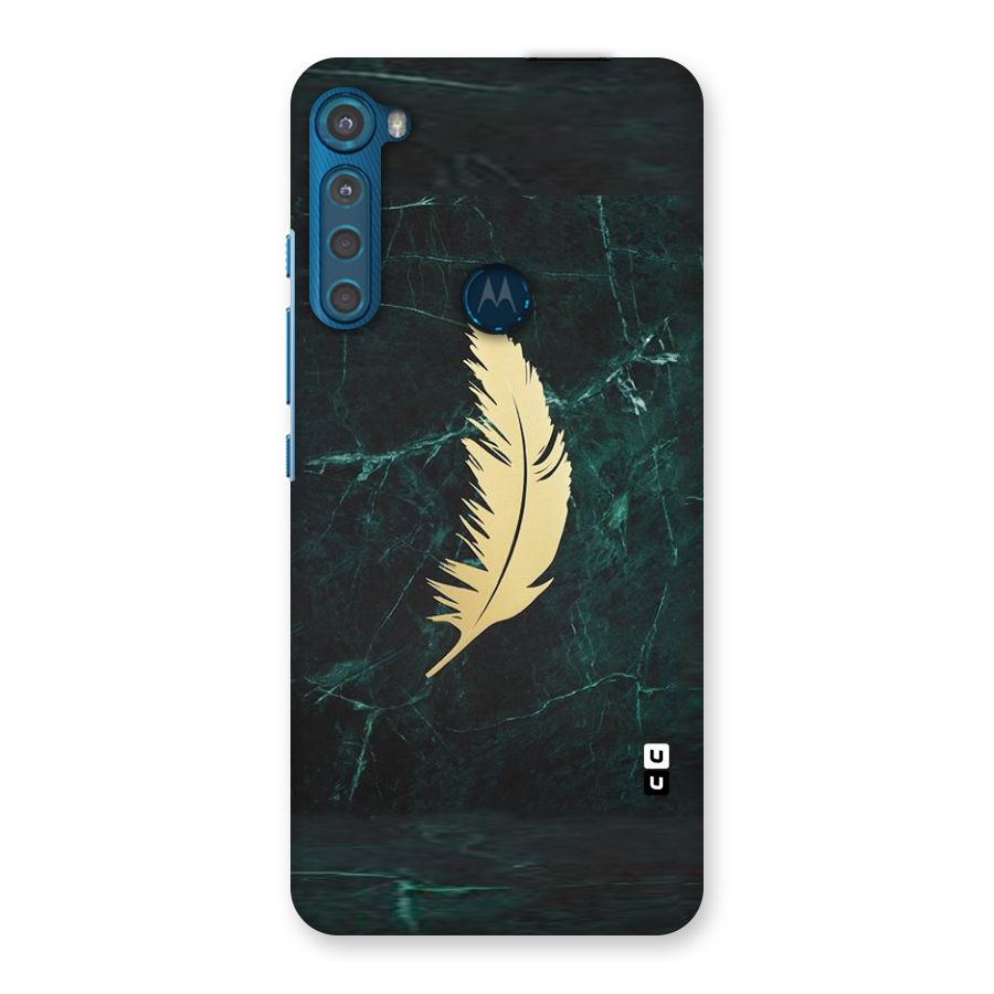 Golden Feather Back Case for Motorola One Fusion Plus