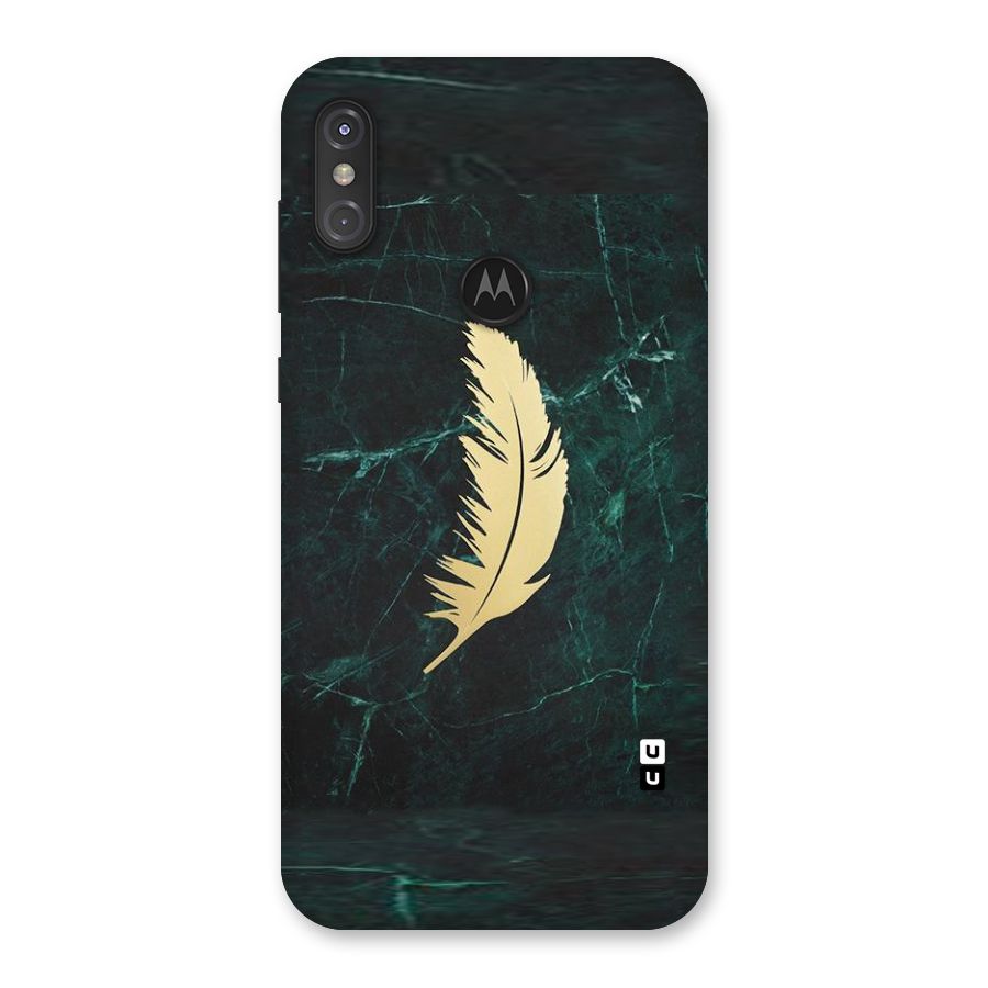 Golden Feather Back Case for Motorola One Power