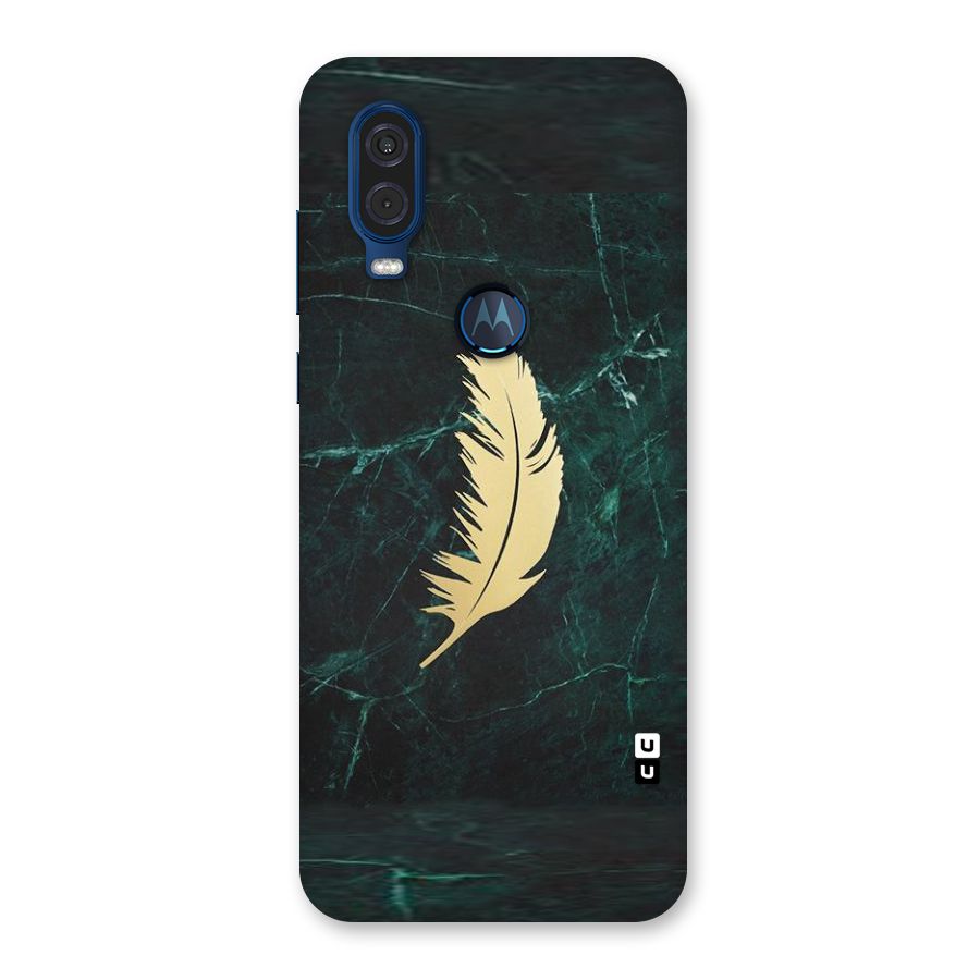 Golden Feather Back Case for Motorola One Vision