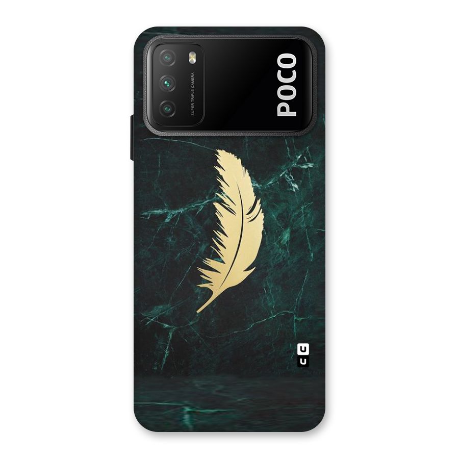 Golden Feather Back Case for Poco M3