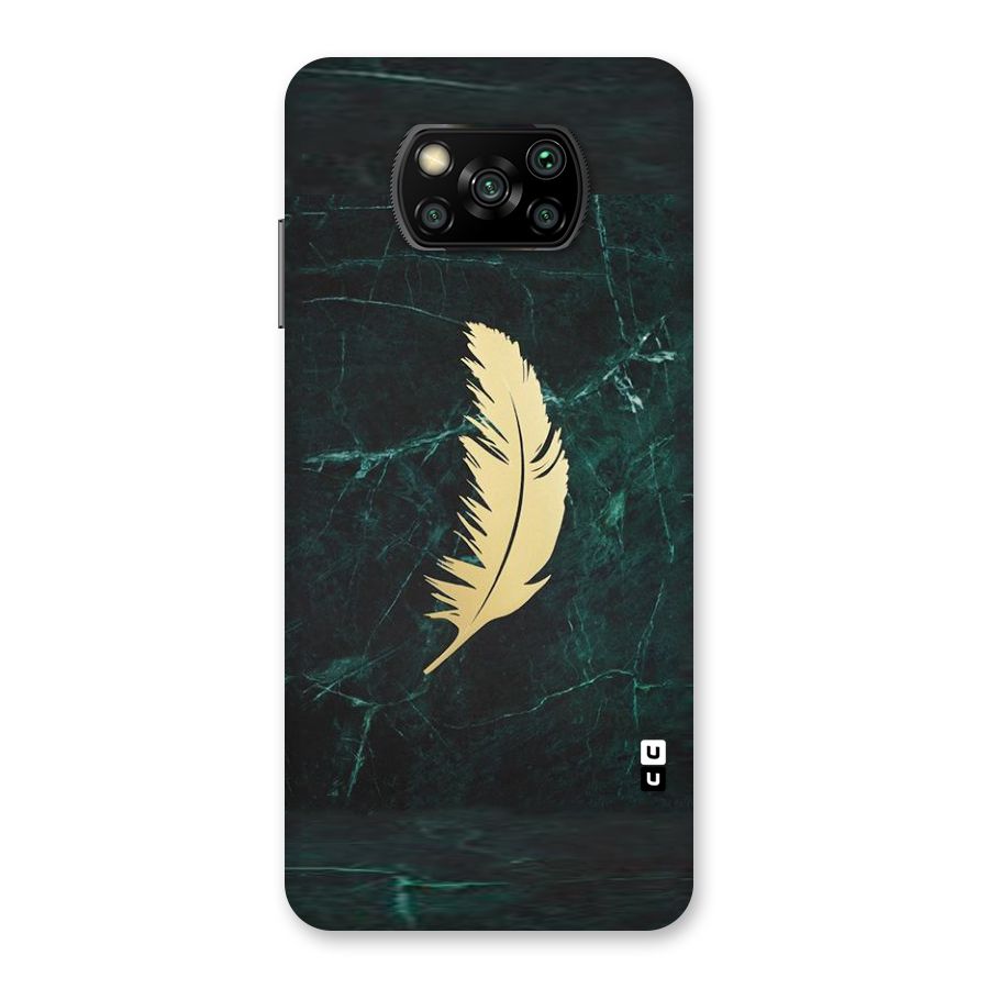 Golden Feather Back Case for Poco X3