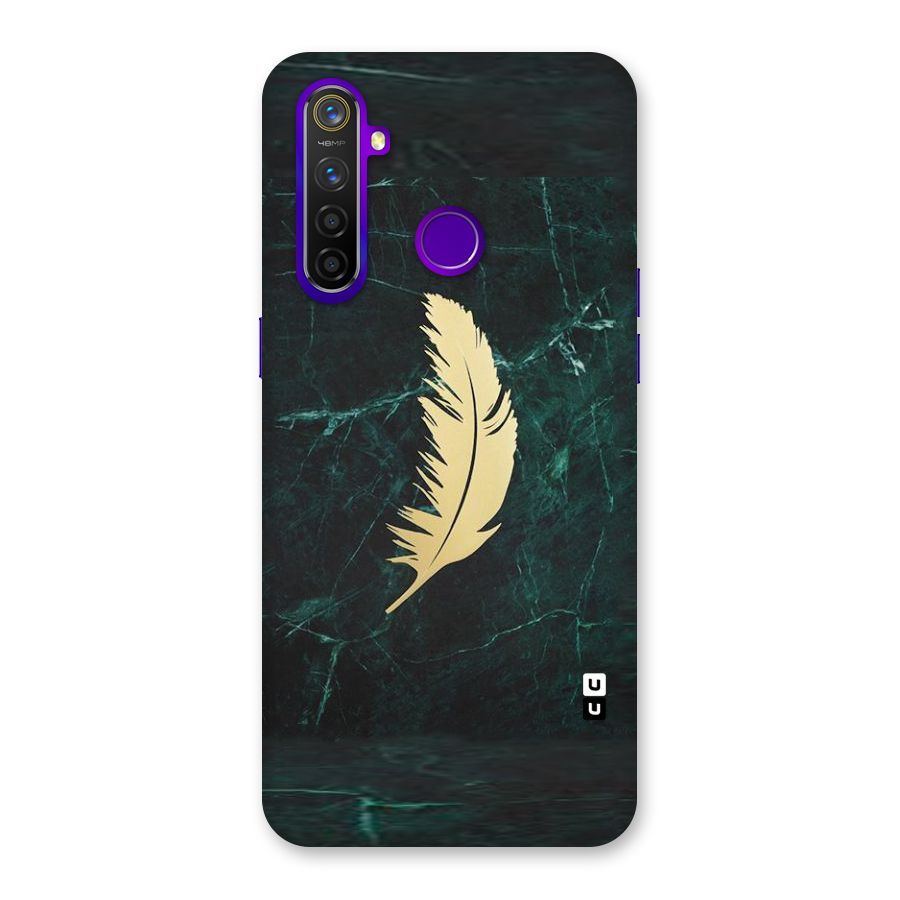 Golden Feather Back Case for Realme 5 Pro