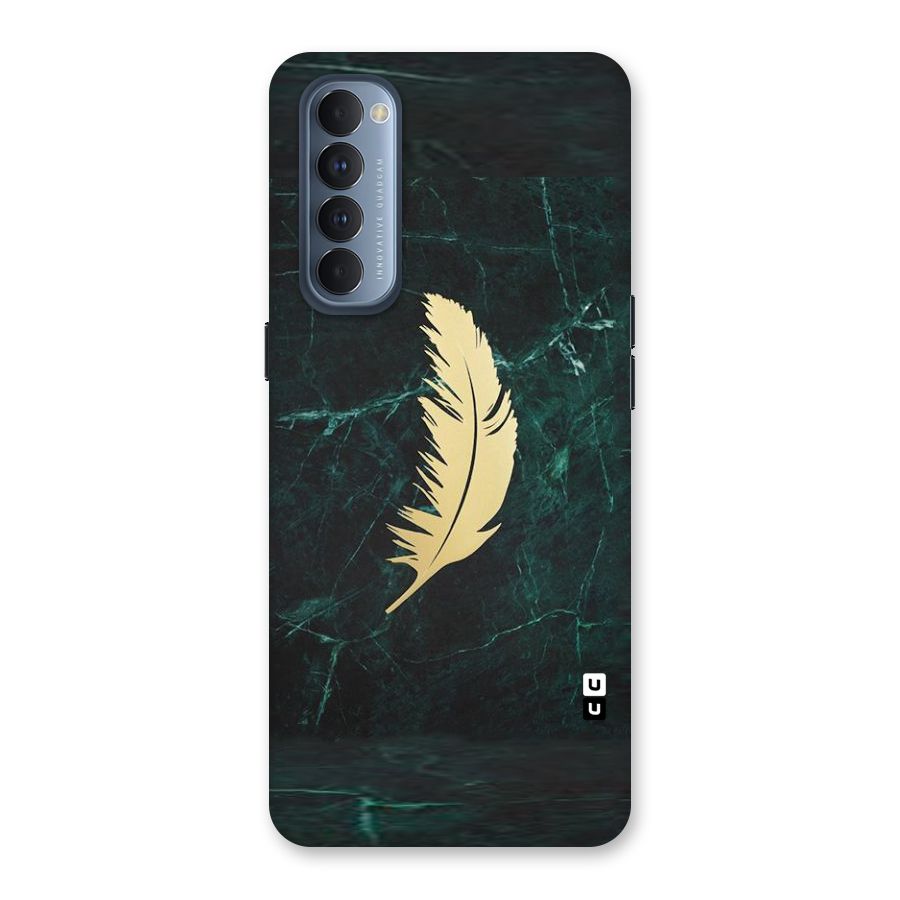 Golden Feather Back Case for Reno4 Pro