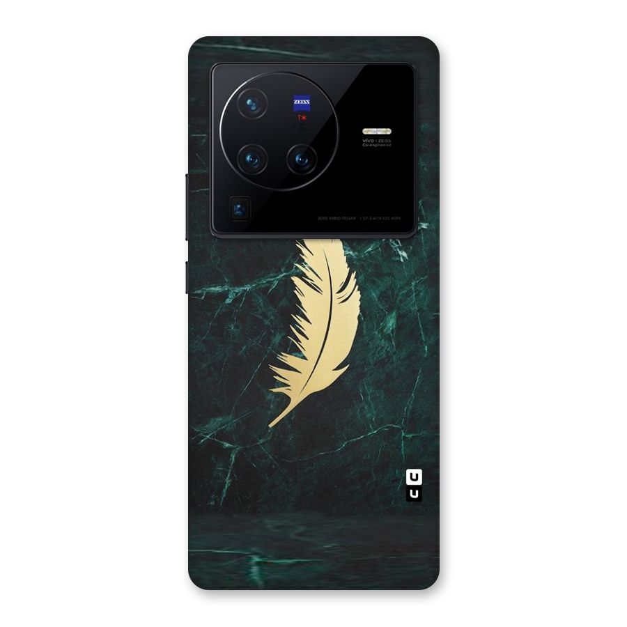 Golden Feather Back Case for Vivo X80 Pro