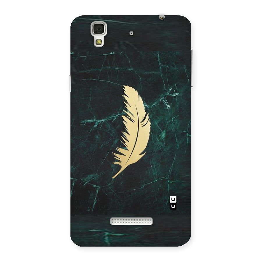 Golden Feather Back Case for Yu Yureka