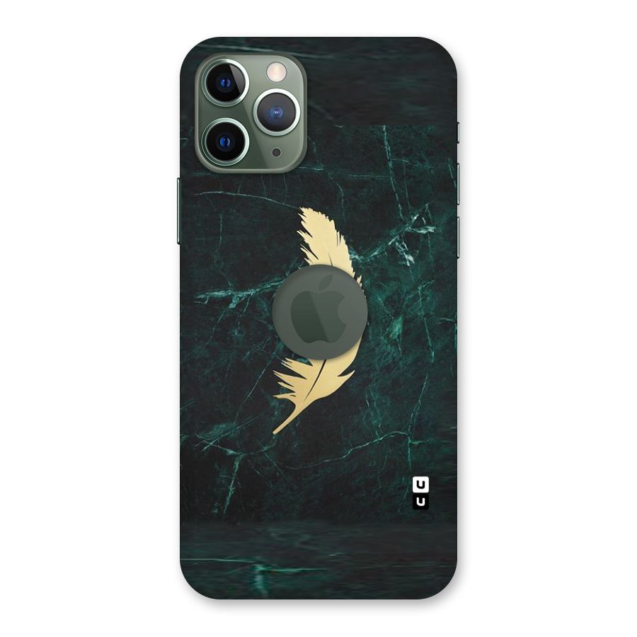 Golden Feather Back Case for iPhone 11 Pro Logo  Cut
