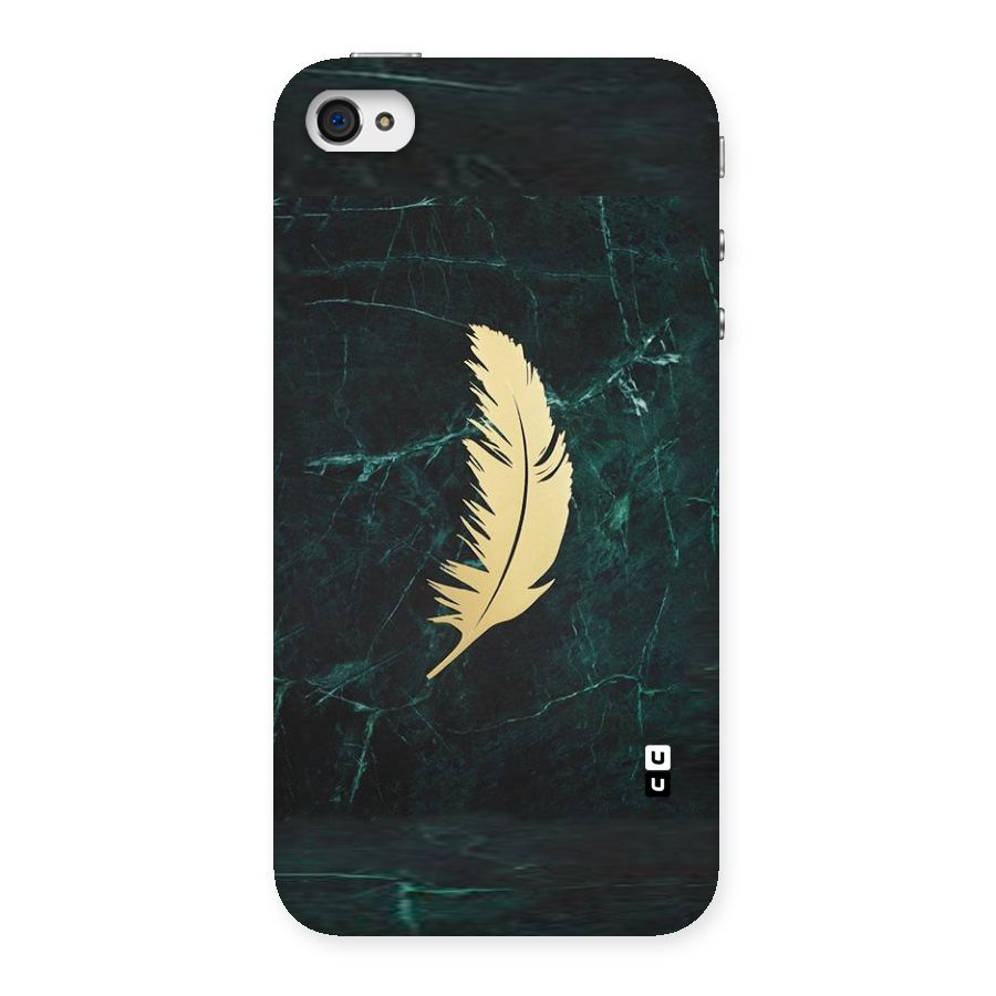 Golden Feather Back Case for iPhone 4 4s